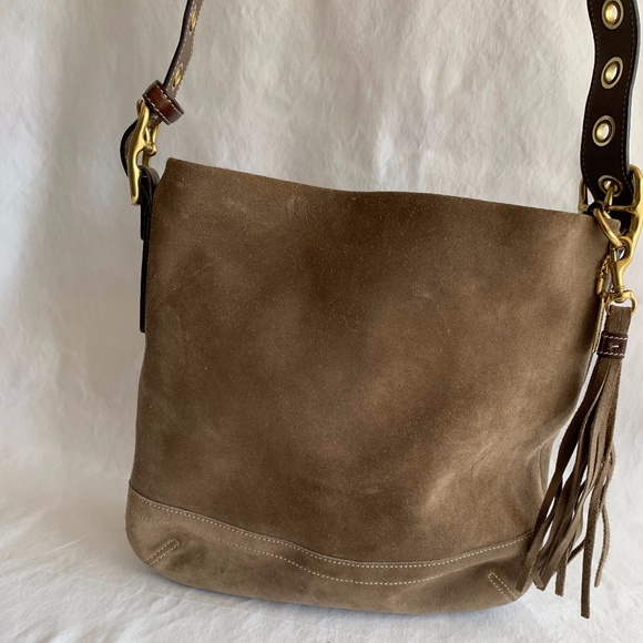 Coach Bags Coach Brown Suede Crossbody Bag Poshmark